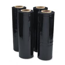 18" X 1500FT. X 80 GA. BLACK STRETCH WRAP (4 ROLLS/CASE)